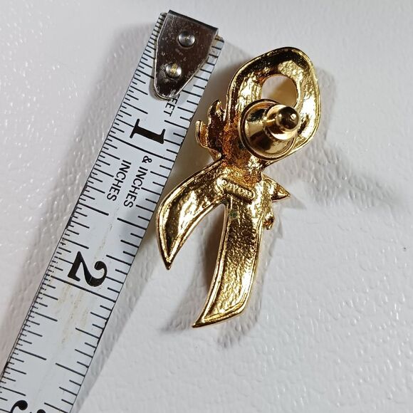 Vintage Avon Pink Enamel Cancer Awareness Pin Brooch - Picture 6 of 8